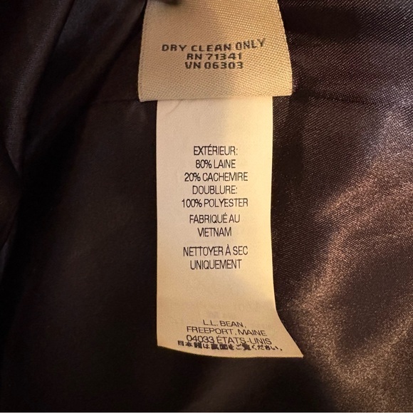 L.L. Bean Vintage Wool Cashmere Blazer Grey Size 16 Quiet Luxury 90s Academia - Picture 8 of 8